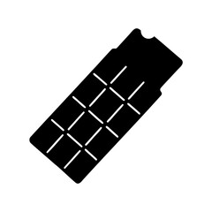 Stylized illustration of a delicious chocolate bar with clearly defined squares