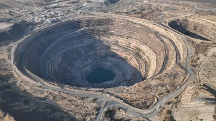 Letlhakane diamond mine pit in Central Botswana, Africa