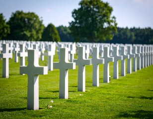 War Cemetery Crosses in Europe