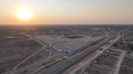 Letlhakane Sports Complex located in Central Botswana, Africa