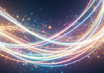 a colorful lines and dots
