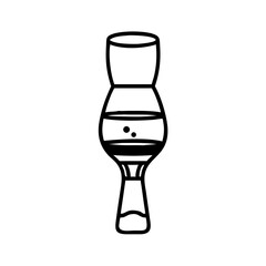 Vector art of elegant wine glass outline, perfect for minimalist designs, logos, and artistic representations of beverages and celebrations