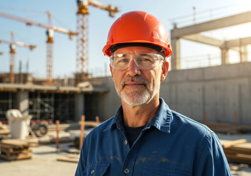 Portrait of confident engineer at constraction site