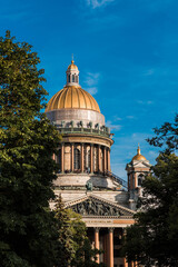 Fototapeta premium St. Isaac's Cathedral in St. Petersburg on a summer day. Russia. St. Petersburg, August 15, 2025.