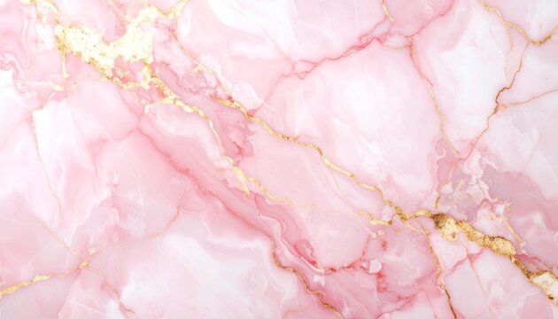 ピンクとゴールドのエレガントな大理石テクスチャ背景Elegant Pink and Gold Marble Texture Background
