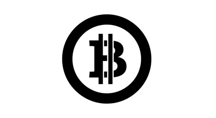 Obraz premium Bitcoin symbol isolated on transparent background, representing digital cryptocurrency, blockchain technology, and decentralized financial transactions in the modern economy