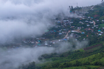 fog over the city