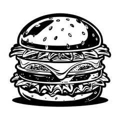 Hamburger Graphic Illustration
