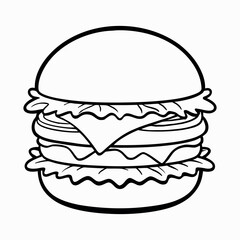 Hamburger Graphic Illustration
