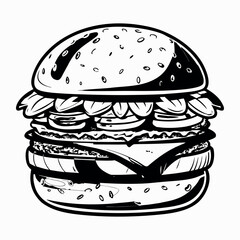 Hamburger Graphic Illustration
