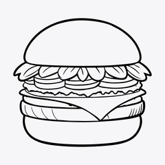 Hamburger Graphic Illustration
