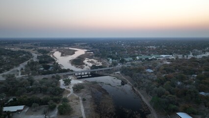 Thamalakane river in Maun, Botswana, Africa