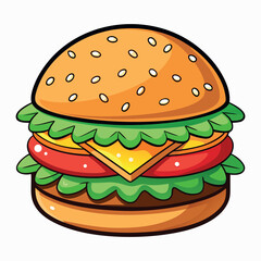 Hamburger Graphic Illustration
