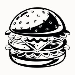 Hamburger Graphic Illustration
