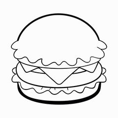Hamburger Graphic Illustration
