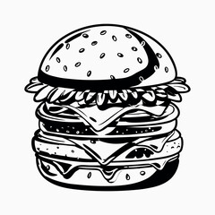 Hamburger Graphic Illustration
