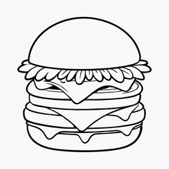 Hamburger Graphic Illustration
