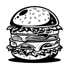 Hamburger Graphic Illustration
