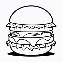 Hamburger Graphic Illustration
