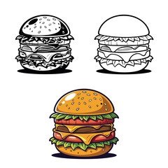 Hamburger Graphic Illustration
