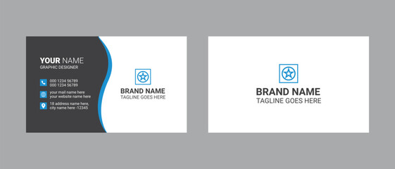Double sided Corporate and creative business card template design and modern visiting card design.