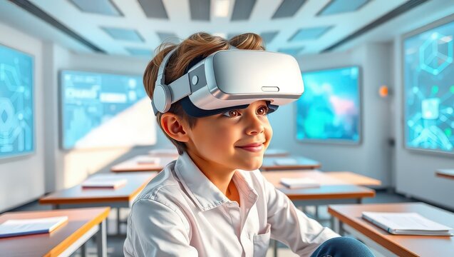  The Diverse Landscape of Modern Technology: A Collage of Virtual Reality, Digital Connectivity, Smart Devices, and Automated Logistics