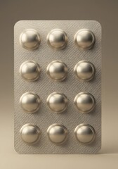 A close-up shot of a blister pack containing medication, highlighting health and medicine