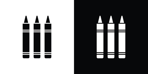 Crayon icons, simple illustration graphic doodle black design