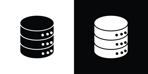 Database icons, simple illustration graphic doodle black design