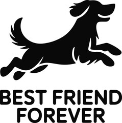 Stylish Dogs Silhouette T-Shirt Illustration