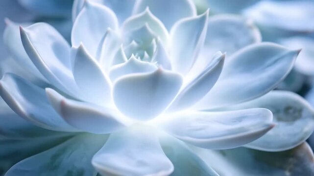 Echeveria Succulent Close-Up: Pale Blue Beauty