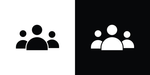 Group icons, simple illustration graphic doodle black design