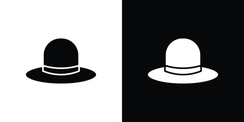 Hat icons, simple illustration graphic doodle black design