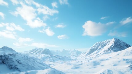 Winter landscape snow mountain peak ice cold scenic view blue sky clouds travel destination outdoors nature