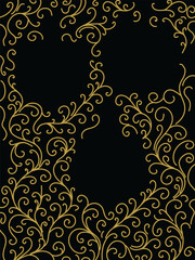 Golden Ornamental Frame Pattern