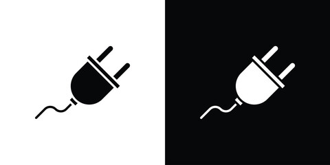 Plug icons, simple illustration graphic doodle black design
