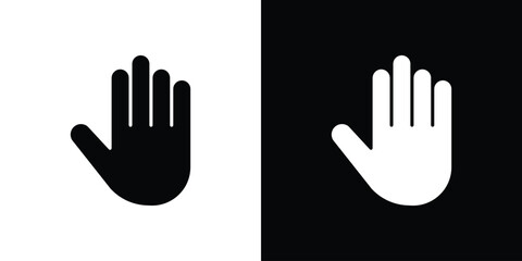 Stop icons, simple illustration graphic doodle black design