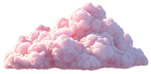 Fluffy, pastel pink cloud