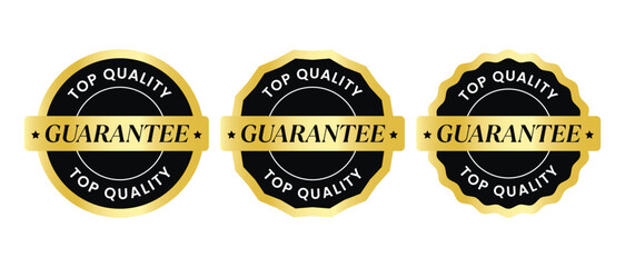 Set of three black and gold 