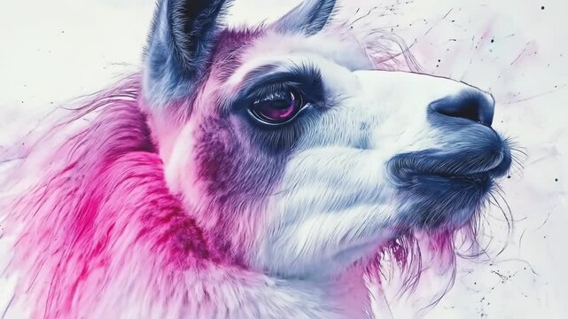 Watercolor llama evolution: A dynamic journey through artistic alpaca portraits