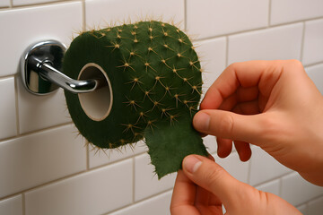 Cactus toilet paper: a painful choice