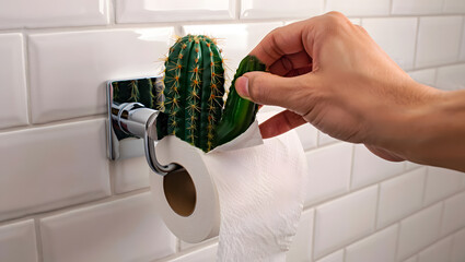 Cactus toilet paper: a painful choice