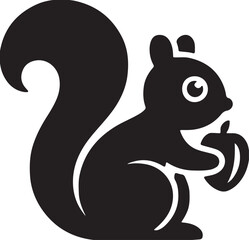 Obraz premium black and white squirrel