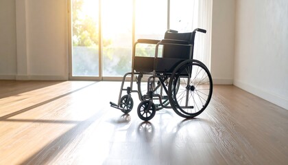Modern Wheelchair in a Bright Room.