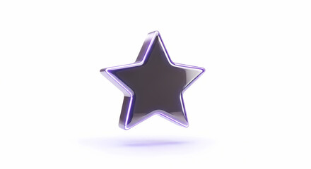Obraz premium 3d silver star