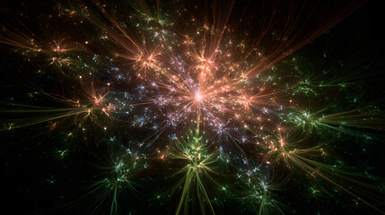 A digital abstraction of innovation, expressed with radiating fractal networks