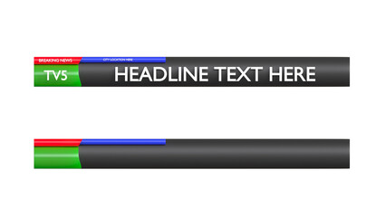 Breaking News Lower Third Template for TV Broadcast