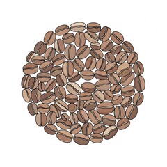 coffee beans isolated on white