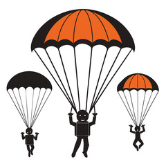 Creative details Parashoot icon vector illustration	