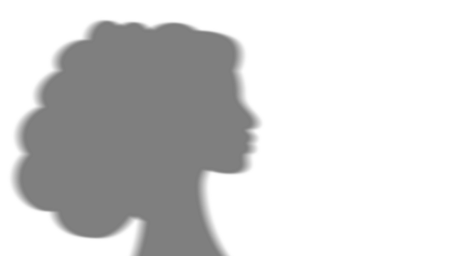 overlay of the shadow of a woman's head in silhouette - Powered by Adobe